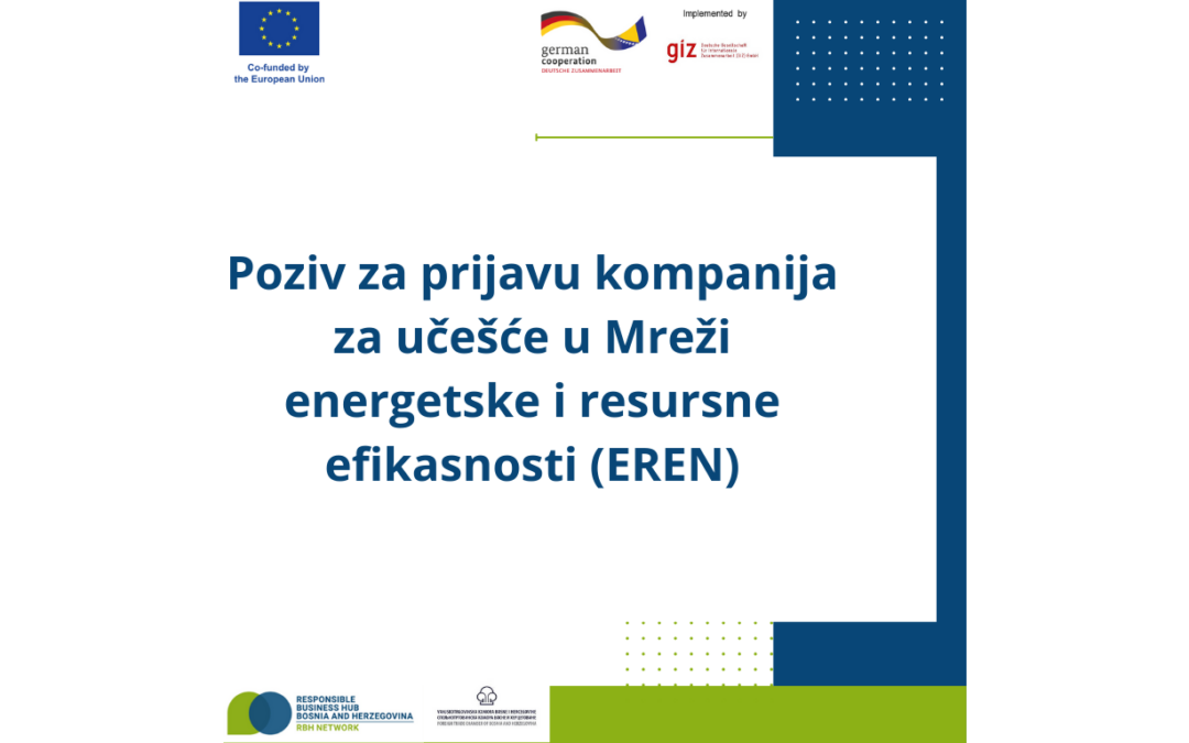 Poziv za prijavu kompanija za učešće u Mreži energetske i resursne efikasnosti (EREN)